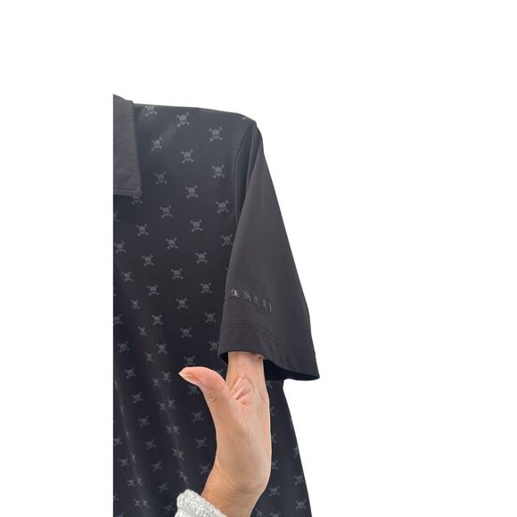 Oakley Mens AOP Skull Golf Tennis Polo Shirt Size XL spring summer performance - Picture 5 of 7